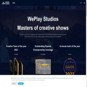 Скриншот главной страницы сайта weplay.tv